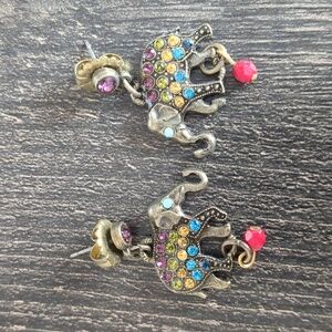 Mary DeMarco Vintage Colorful Elephant Earrings